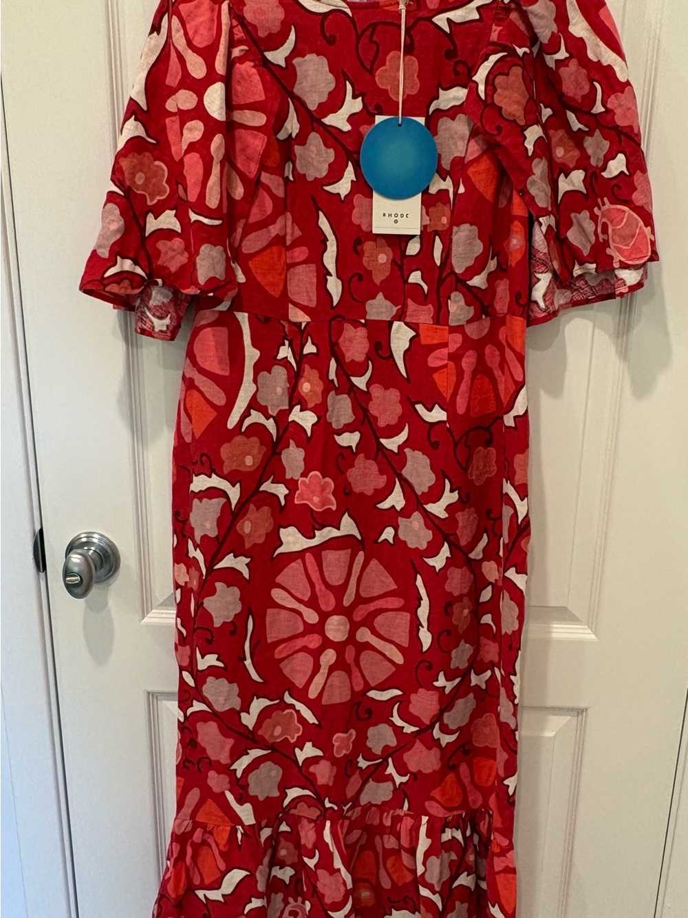 NWT RHODE × Target Zinnia Floral Bell Sleeve Linen
Blend Midi Dress - Size 12